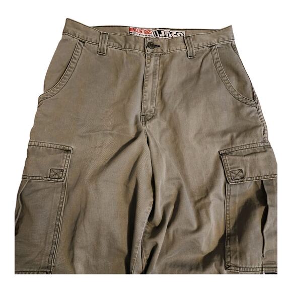 Vintage Jnco Industries Jeans Army Twill Cargo Pants Skater Grunge Olive 34x30 - Picture 3 of 15
